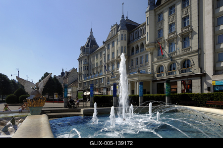 Debrecen, Grand Hotel Aranybika-stock-foto