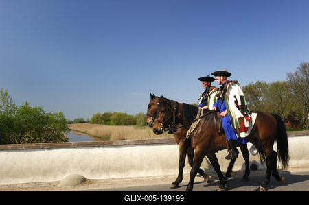 Hortobágyi csikósok-stock-foto
