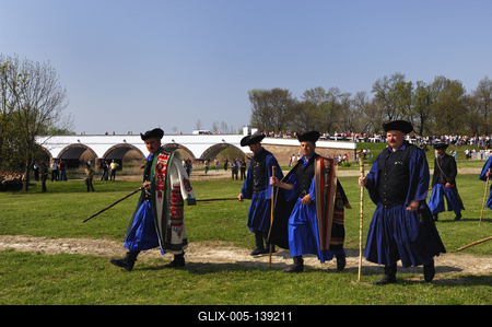 Hortobágyi pásztorok a Kilenclyukú hídnál-stock-foto