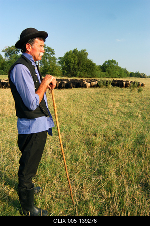 Hortobágyi pásztor-stock-foto