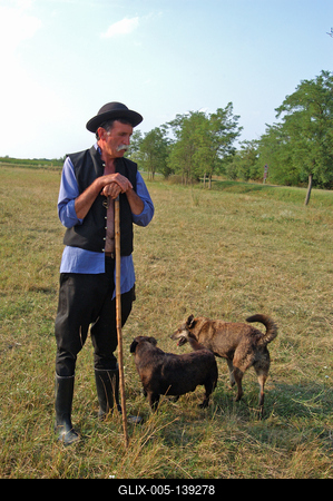 Hortobágyi pásztor-stock-foto