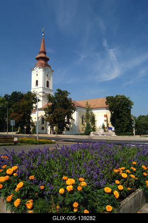 Hajdúszoboszló, Református templom-stock-foto