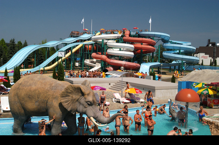 Hajdúszoboszló, Hungarospa Strand- és Gyógyfürdő-stock-foto