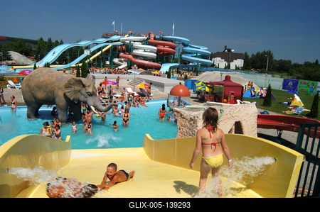 Hajdúszoboszló, Hungarospa Strand- és Gyógyfürdő-stock-foto