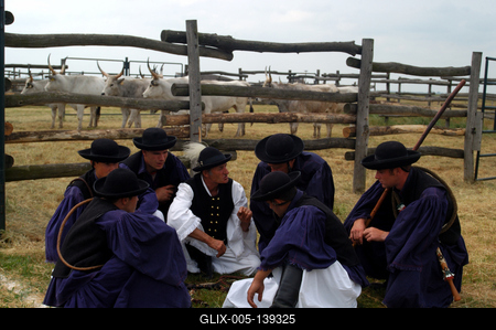 Hortobágyi pásztorok-stock-foto