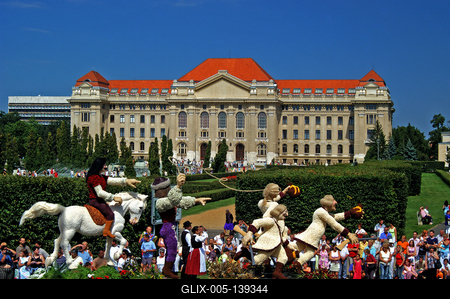 Virágkarnevál Debrecenben-stock-foto