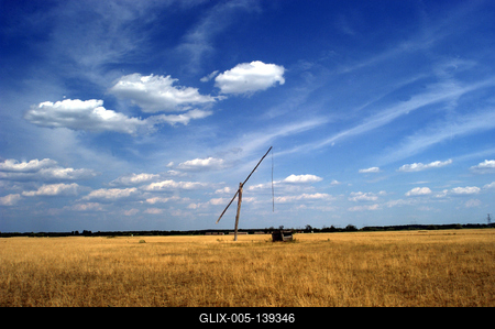 Gémeskút a Hortobágyon-stock-foto