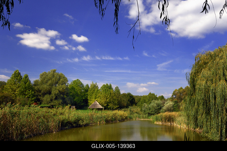A Velencei-tó látképe Pákozdról-stock-foto