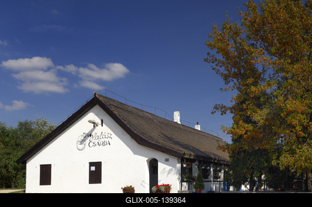 A Szúnyogszigeti Halászcsárda étterem-stock-foto