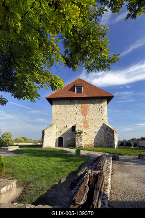 Szabadbattyán, Kula-torony (Kula-vár)-stock-foto