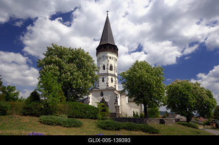Gyöngyöspata, Római katolikus templom-stock-foto