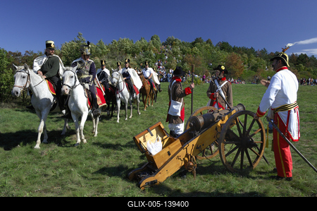 A pákozd-sukorói csata felelevenítése-stock-foto