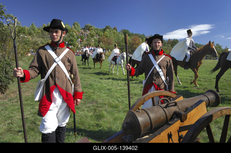 A pákozd-sukorói csata felelevenítése-stock-foto