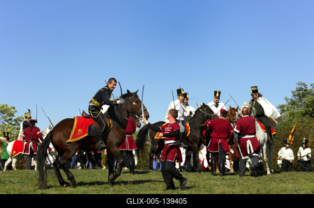A pákozd-sukorói csata felelevenítése-stock-foto