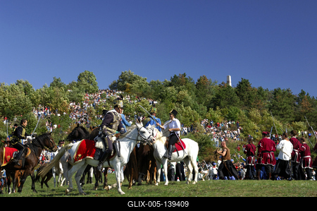 A pákozd-sukorói csata felelevenítése-stock-foto