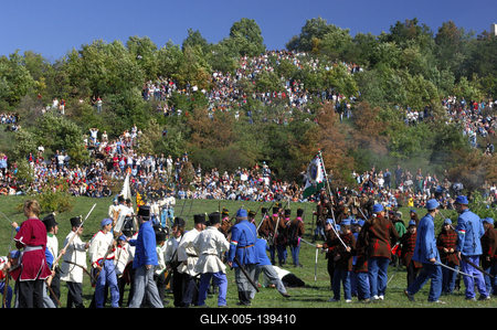A pákozd-sukorói csata felelevenítése-stock-foto