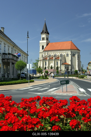 Mór városközpontja-stock-foto
