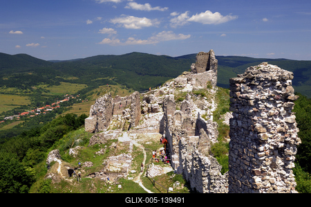A Regéci vár romjai-stock-foto