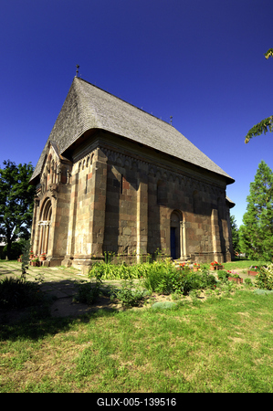 Karcsai református templom-stock-foto