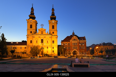 Miskolc, Hősök tere-stock-foto