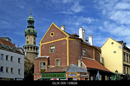 Sopron műemlékekben gazdag belvárosa-stock-foto