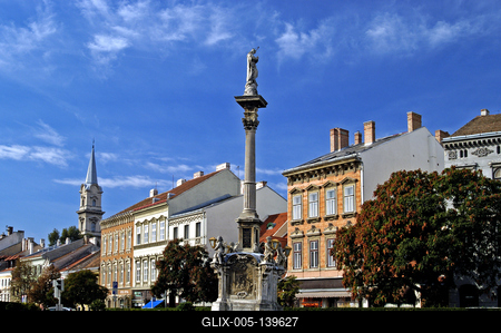 Sopron, műemlék házak a Várkerületben-stock-foto