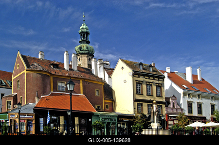 Sopron műemlékekben gazdag belvárosa-stock-foto