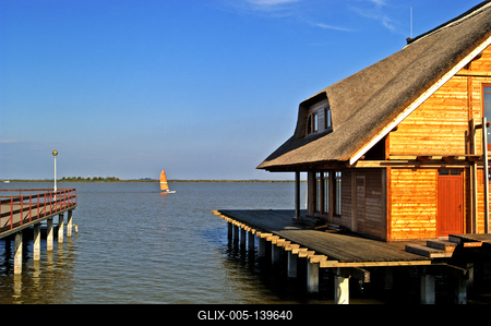Fertőrákos, a Fertő-Tavi Üdülőtelep-stock-foto