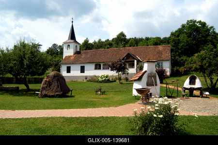 Orfűi Tájház és Kemencés Udvar-stock-foto