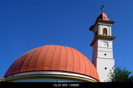 Palkonya, katolikus templom (kupolás körtemplom)-stock-foto