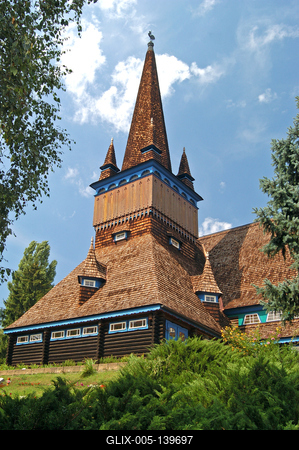 Miskolc, Deszkatemplom (református templom)-stock-foto