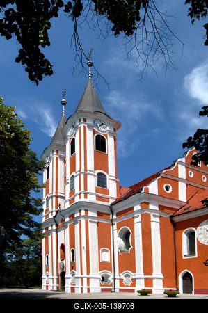 Siklós - Máriagyűd, Sarlós Boldogasszony kegytemplom-stock-foto