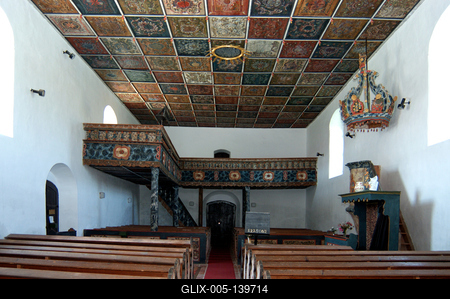 Drávaiványi, református templom-stock-foto