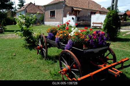 Cserkúti utcarészlet-stock-foto