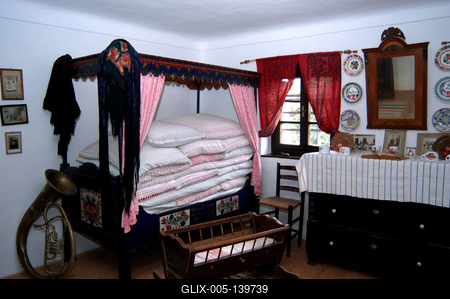 A zengővárkonyi Tájház-stock-foto