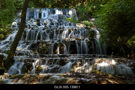 A Fátyol-vízesés a Szalajka-völgyben-stock-foto