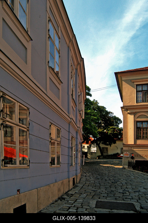 Győr, Bécsi kapu tér-stock-foto