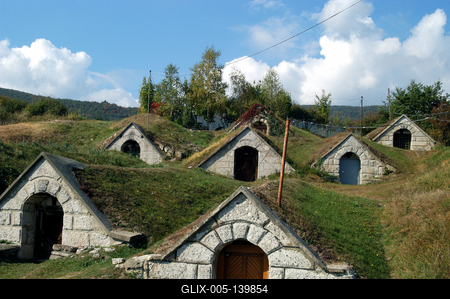 Védett pincesor Hercegkúton-stock-foto