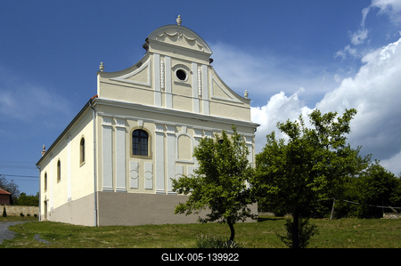 Mádi zsinagóga-stock-foto