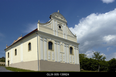 Mádi zsinagóga-stock-foto