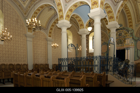 Mádi zsinagóga-stock-foto