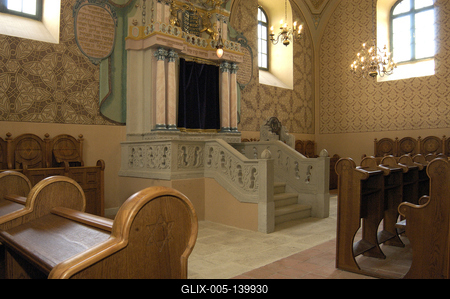 Mádi zsinagóga-stock-foto