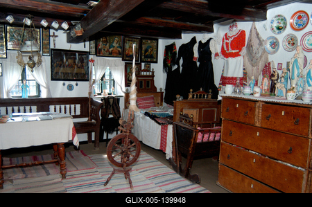 Tard, tájház és skanzen-stock-foto