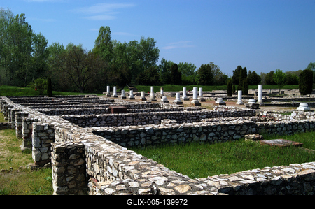 Tác, Gorsium Régészeti Park-stock-foto