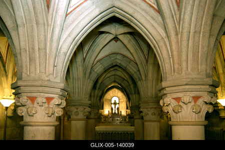 A Pannonhalmi Bencés Főapátság altemploma-stock-foto