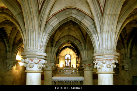 A Pannonhalmi Bencés Főapátság altemploma-stock-foto