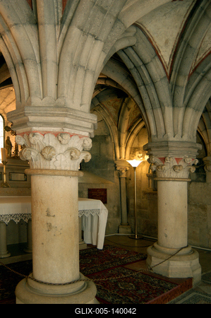 A Pannonhalmi Bencés Főapátság altemploma-stock-foto