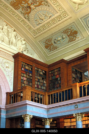 A Pannonhalmi Bencés Főapátság könyvtára-stock-foto