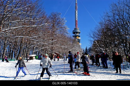 Téli táj Kékestetőn-stock-foto