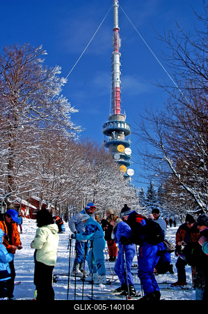 Téli táj Kékestetőn-stock-foto